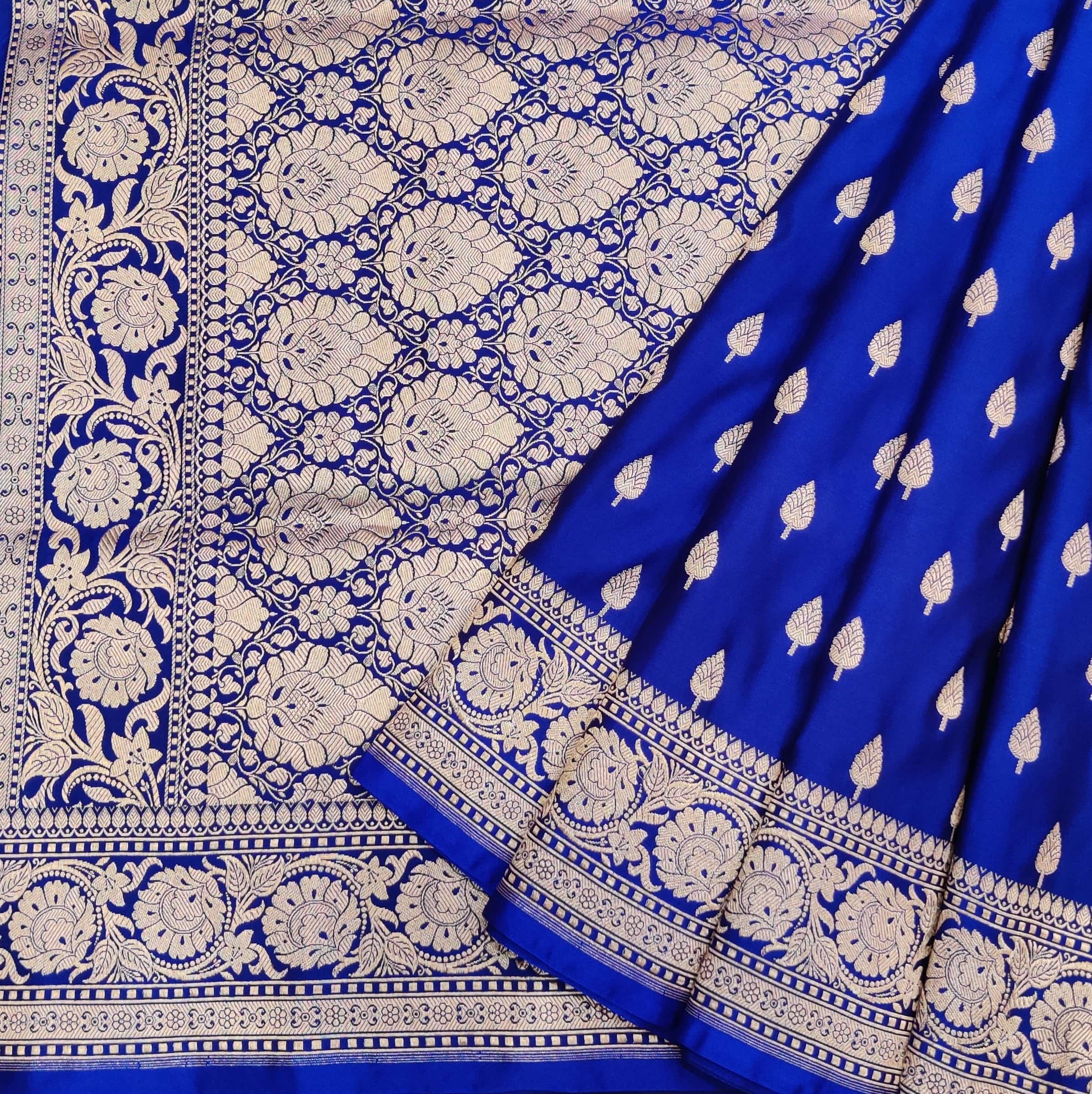 Royal Blue Banarasi Silk Saree